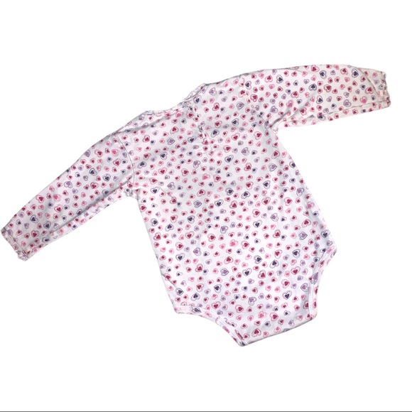 5/$25 Simply Basic Heart Motif Snap Button Bodysuit Onesie Baby 9-12 Month - Picture 3 of 5